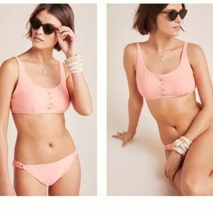 Anthro coral swim top